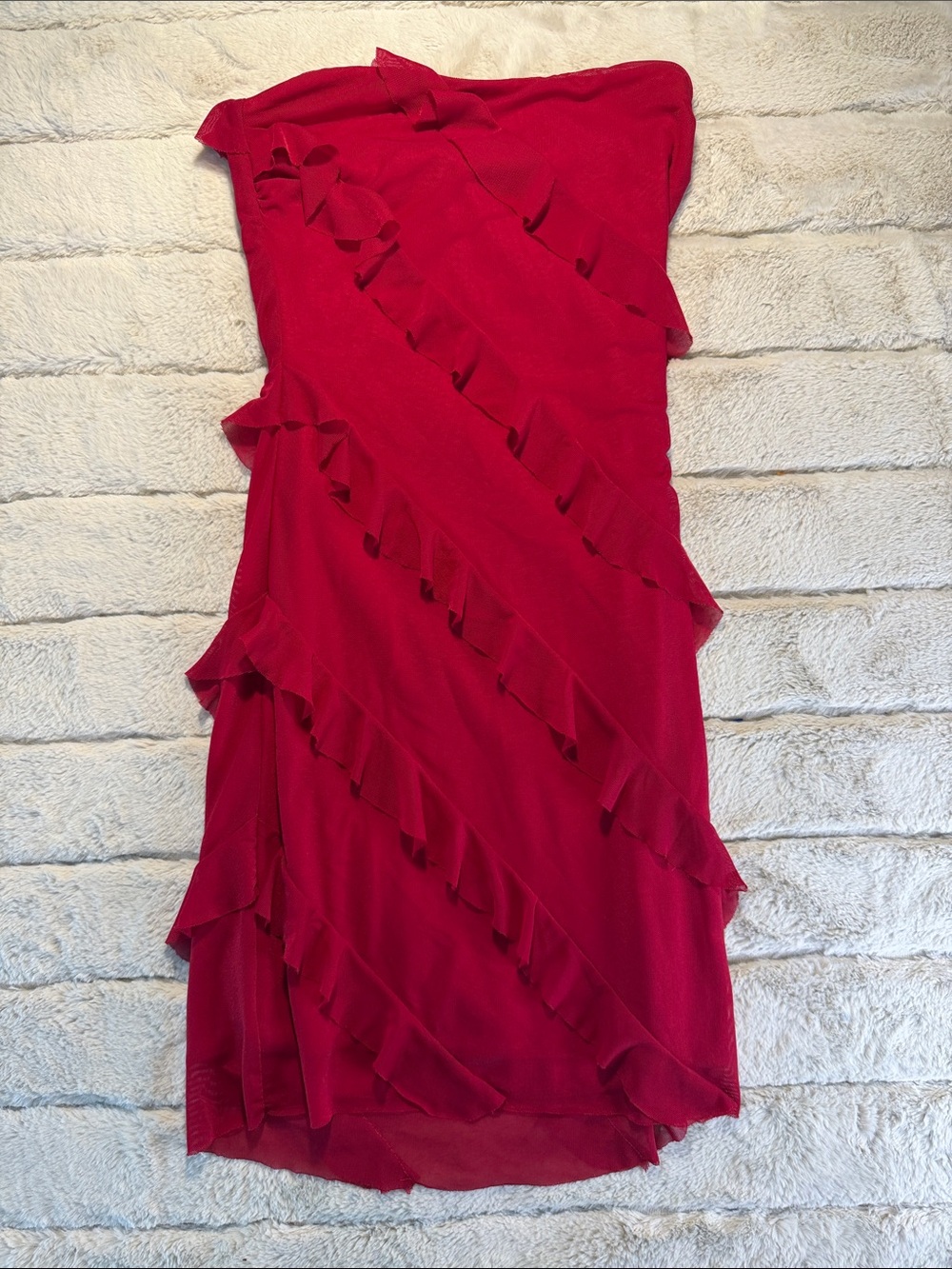 Lucy in the Sky Red Strapless Minidress, XS